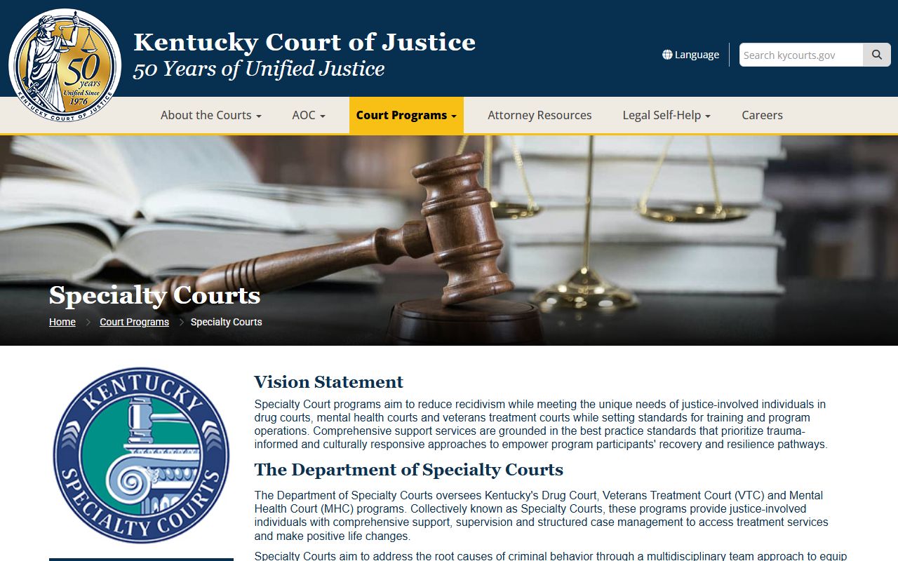 Metcalfe County criminal court records Kentucky specialty courts