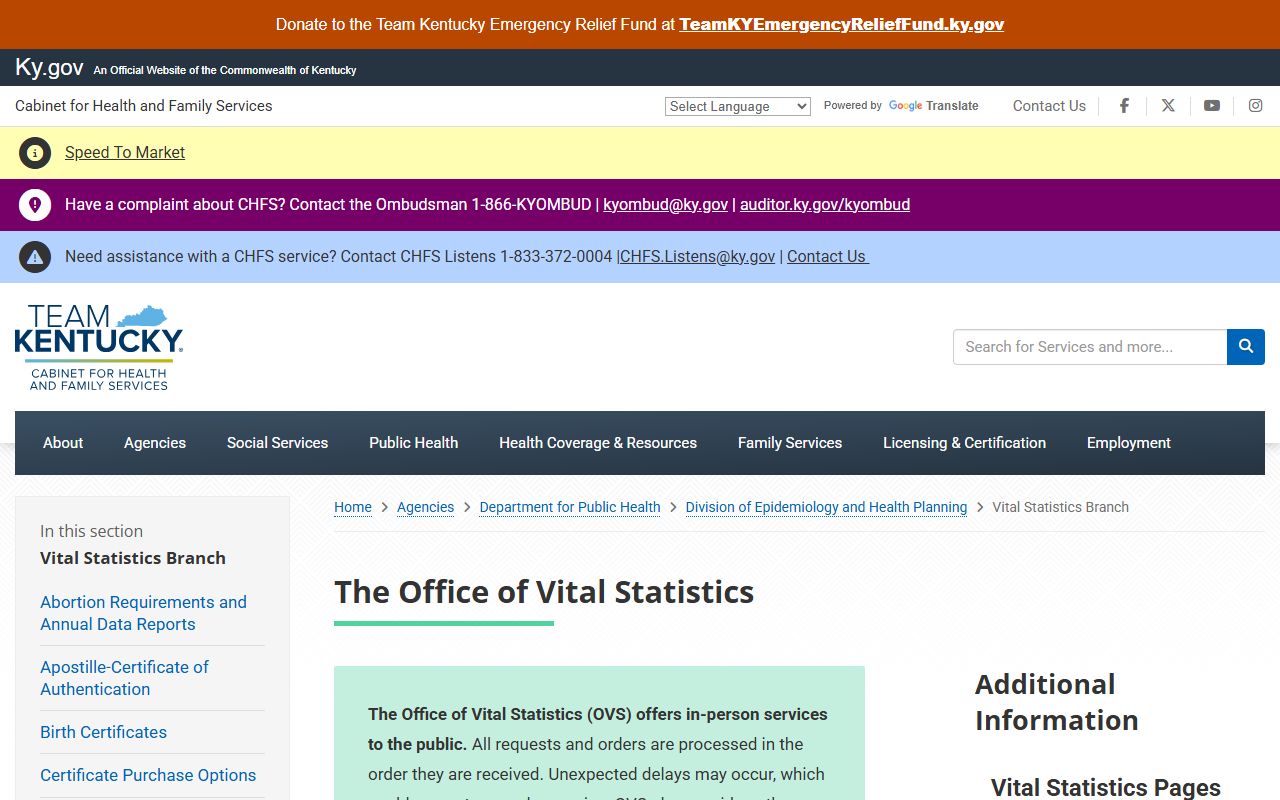 Metcalfe County marriage records Kentucky Office of Vital Statistics information